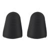 2Pcs Saxophone Clarinet Mouthpiece Protective Rubber Cap Sax Accessories (Black)