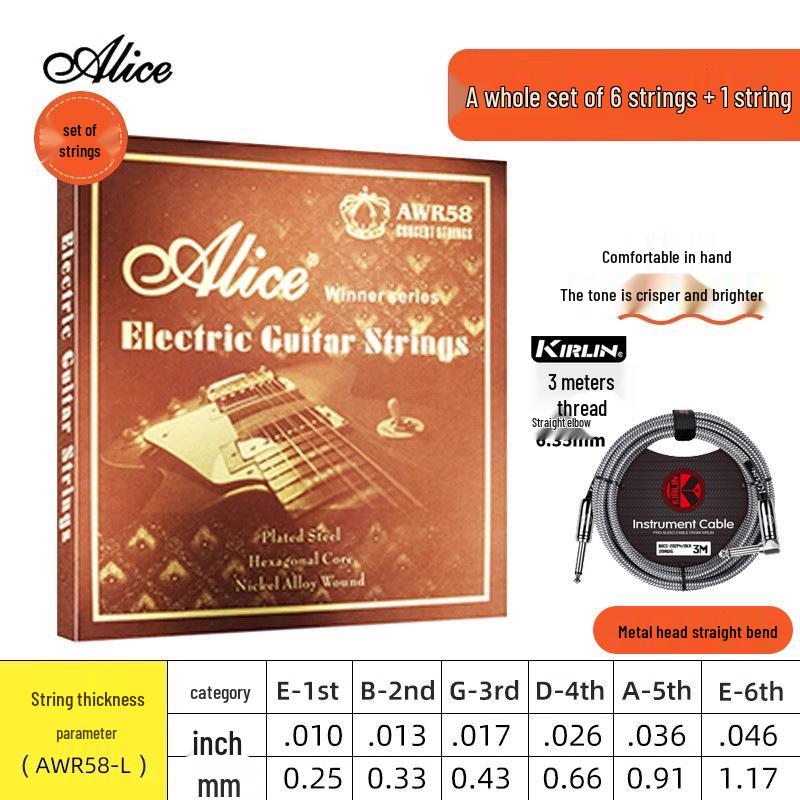 Alice AWR58 King Electric Guitar Strings – Full Set & Singles