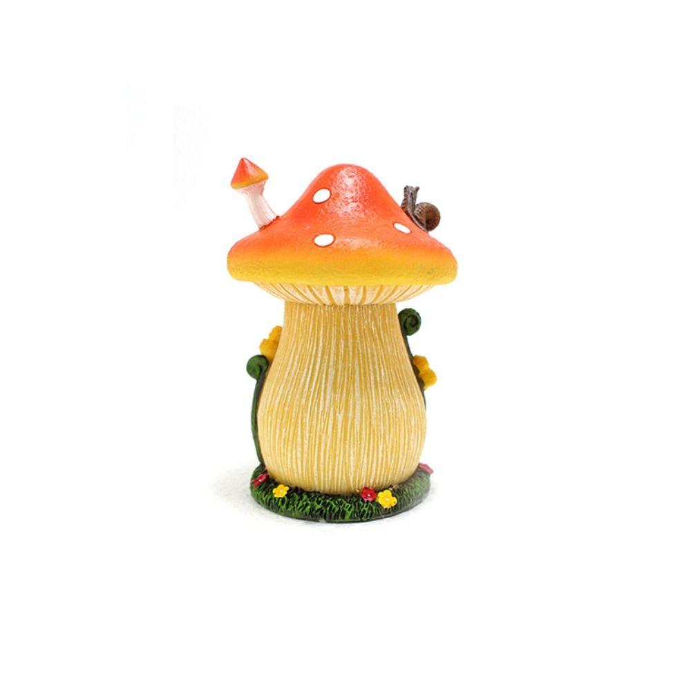 6pcs Resin Fairy Garden Statue Cute Miniatures Figurine Sculpture Mushroom House Set  Christmas