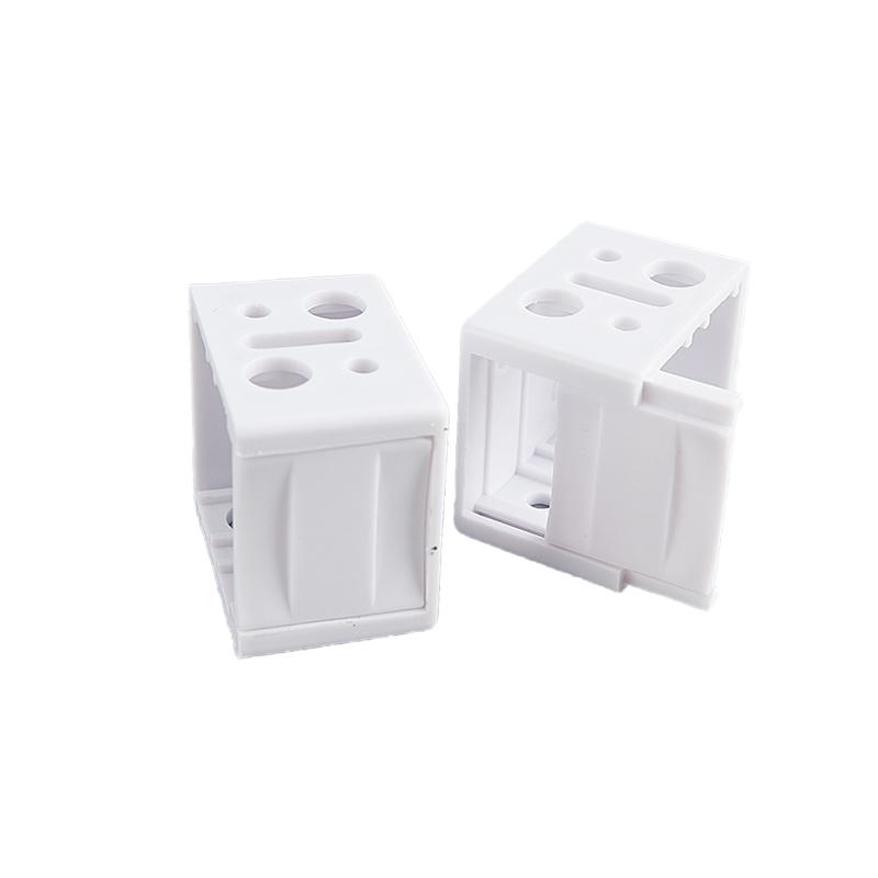2 Pcs White Blind Brackets Low Profile Box White Mounting Bracket For Window Blinds Shutter Plastic Installation Accessories Mounting At Both Ends