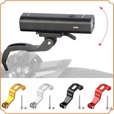 1PCS Adjustable Bike Front Light Holder Aluminum Alloy Bike Fork Mount Stand for Flashlight Sport Camera Bicycle Accessories