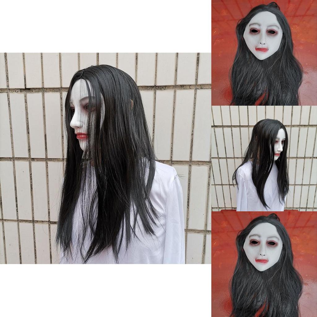Latex Female Ghost Mask For Halloween Escape Room Props And Haunted House Decor