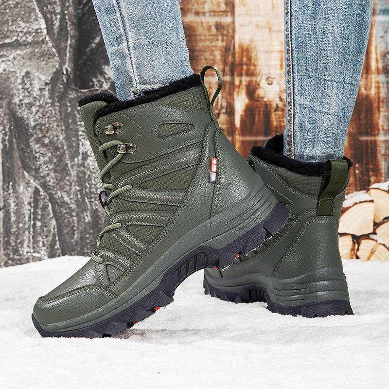 36-45Herren Winter Baumwollschuhe High-Top Plus Samt Warm Damenstiefel Rutschfest Abriebfest Schneestiefel