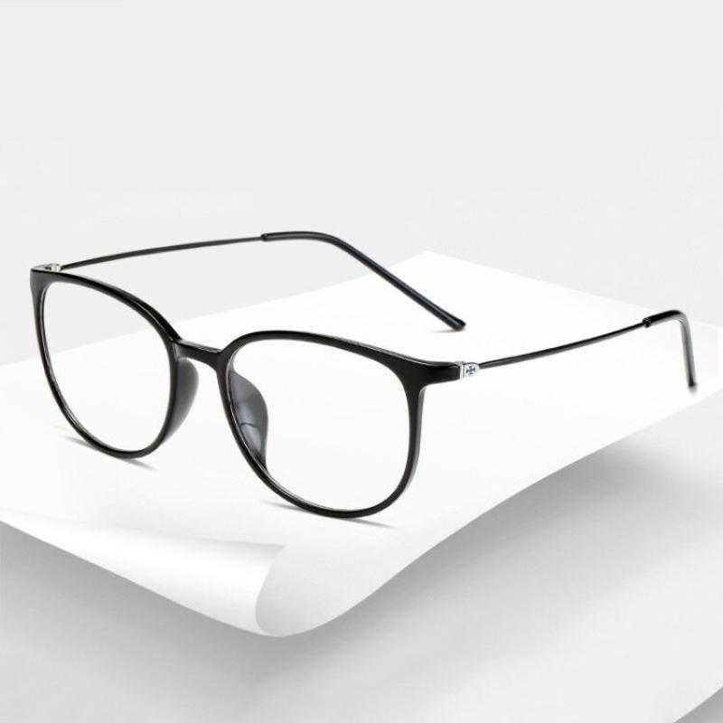 Myopie-Brille für Damen Herren Mode Dünner Rahmen Retro Blaulichtfilternde Brille -1,0 bis -6,0