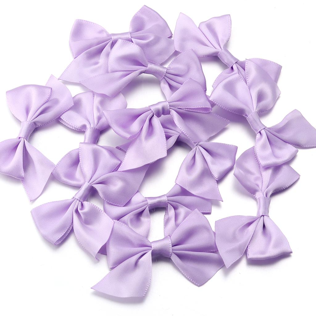 20pcs 4x7cm Polyester Satin Ribbon Bows Colorful Handmade Bow Flower For DIY Christmas Party Clothing Headwear Decor Accessories