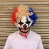 Toothy Tongue Out Latex Halloween Mask Colorful Hair Ghost Festive Mask Clown Mask  Ghost Party