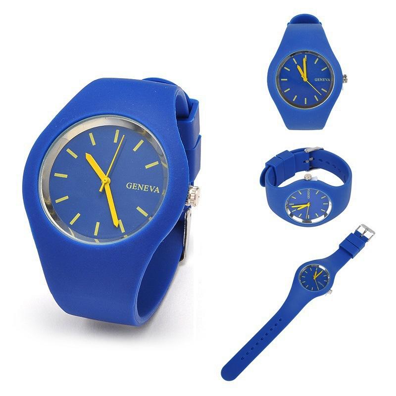 Fashion Ultra-Thin One-Piece Silicone Watch Geneva Women'S Silicone Watch One-Piece Day Baby Children'S Watch