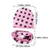 3PCS/Set Kinder Hut Schal Dekoratives Halstuch Kinder Mütze Kopfbedeckung Bedruckt Ankleiden Kleidung Dekoration