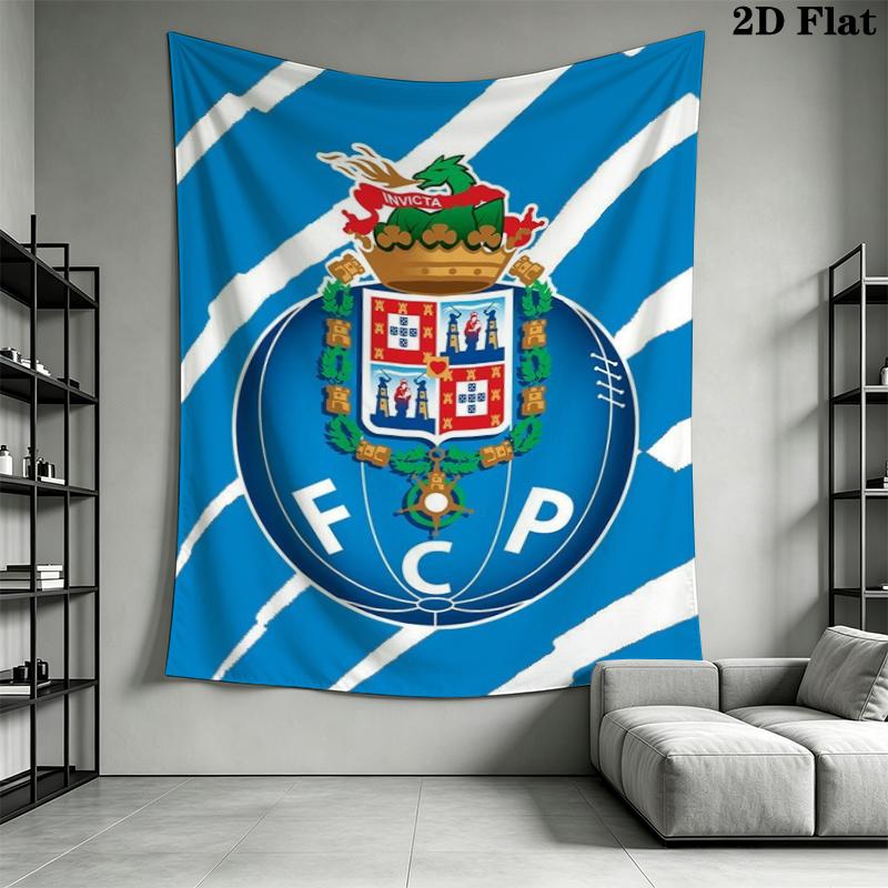 FC Porto Wall Tapestry Aesthetic Wall Hanging Printed Fabric Blanket Decorative Tapestries for Bedroom Living Room Home Decor