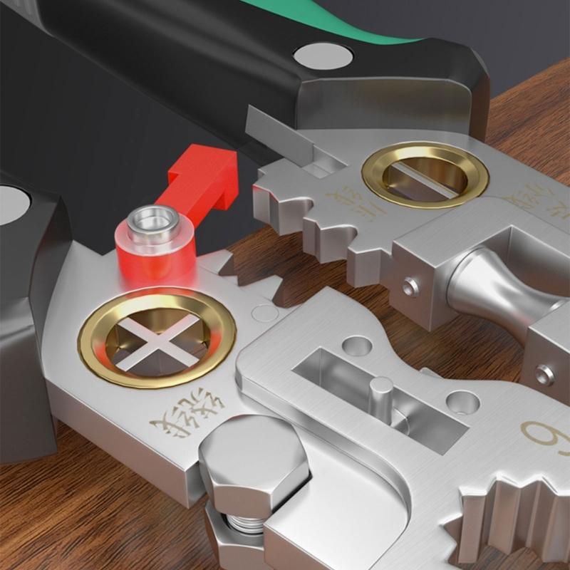 Industrial Steel Wire Stripper & Crimping Tool with Ergonomic Handle Simple To Operate for Precise Wiring Tasks