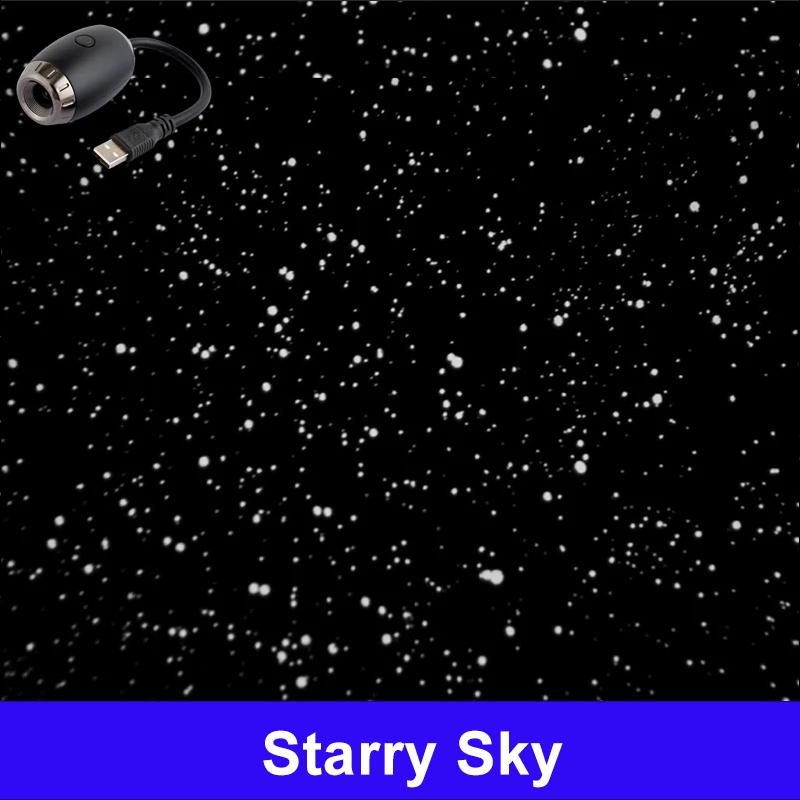 Romantic LED Starry Sky Night Light USB Powered Saturn Galaxy Projector Lamp for Car Roof Party Room Ceiling Decor Plug and Play