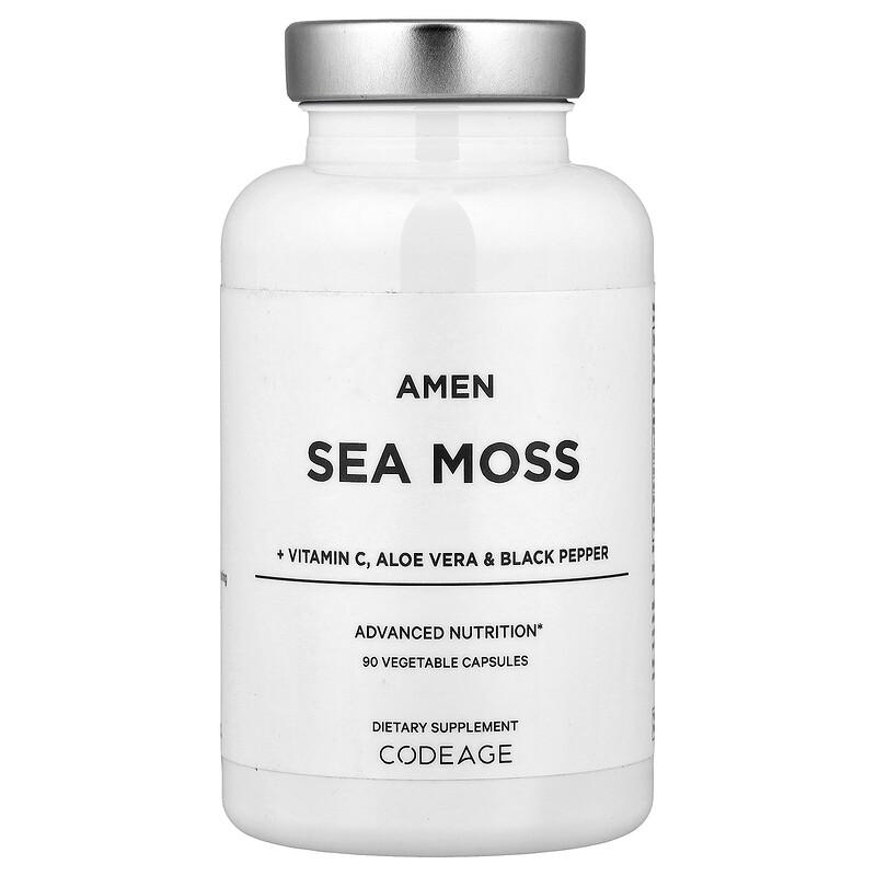 Amen, Sea Moss + Vitamin C, Aloe Vera & Black Pepper, 90 Vegetable Capsules