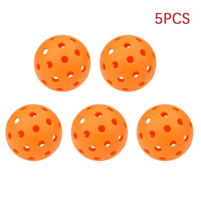 Bolas de Pickleball duraderas para exteriores, accesorios de entrenamiento de Pickleball con 40 agujeros, 5 uds.