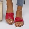Summer women's color set, wearing casual fish mouth slippers outside the feet