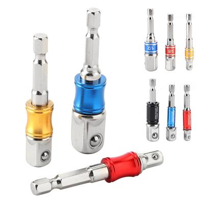 3Pcs/Set Hex Drill Bit Socket Adapter Drive Electric Impact Driver 1/4in 3/8in 1/2in Drill Bit Driver Socket Shank Adapter