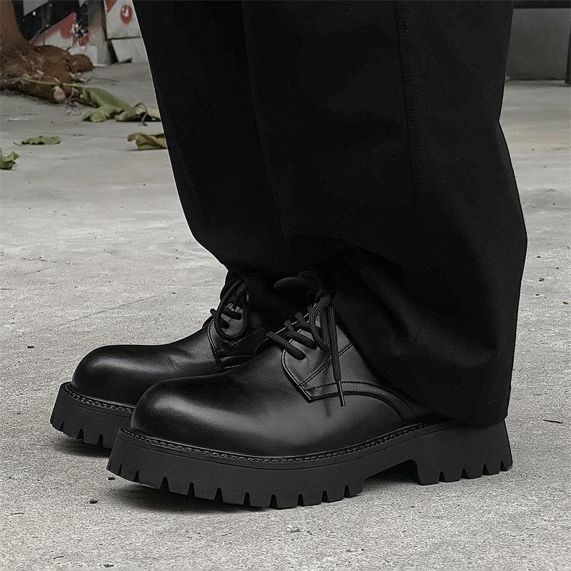 New British style platform fashion derby shoes New trendy men's high street casual leather shoes Trendy leather shoes 9265-J