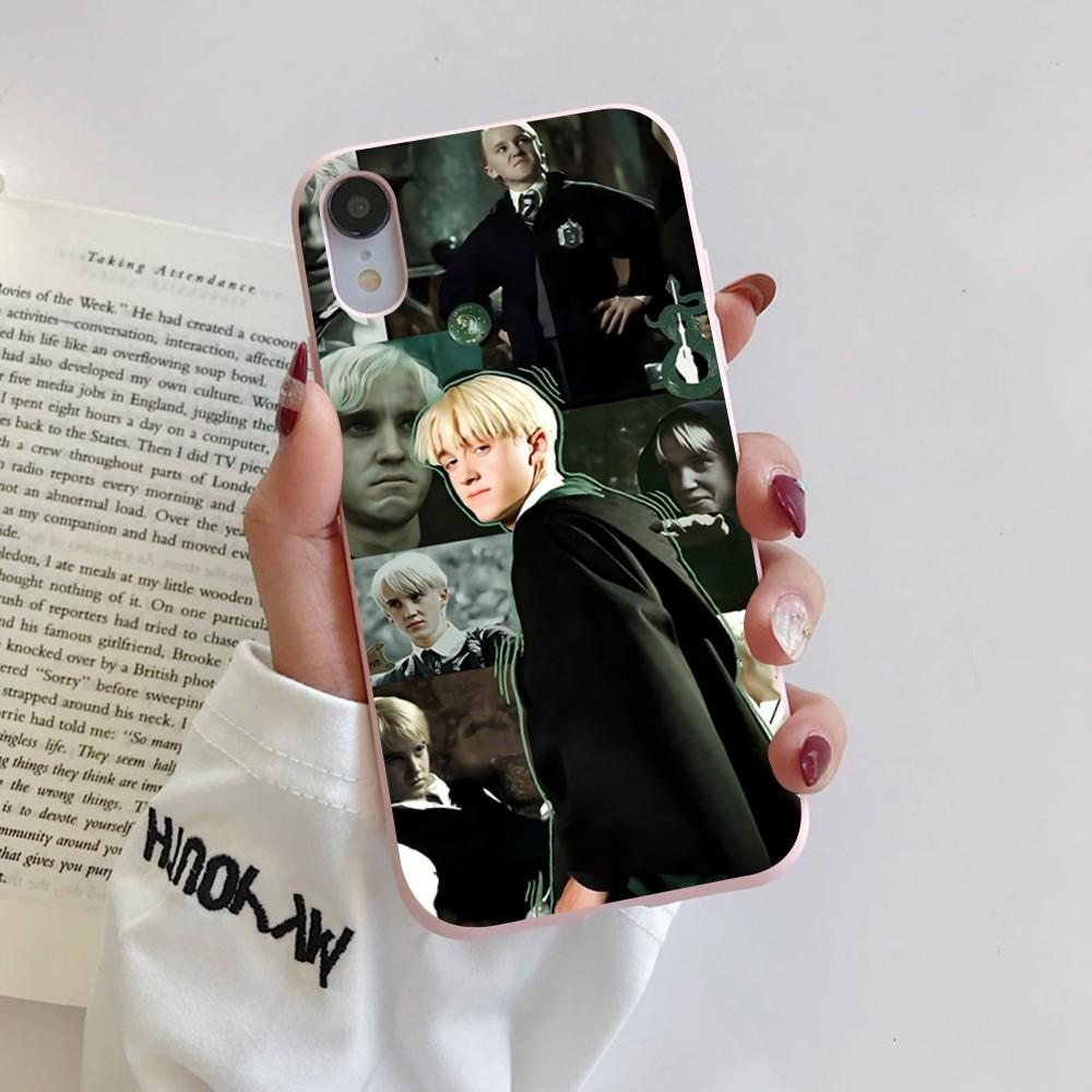 

D-Draco M-Malfoy Phone Case for iPhone 14 11 12 13 Mini Pro Xs Max 8 7 6 6S Plus X XR Solid Candy Color Case iphone 7 or 8