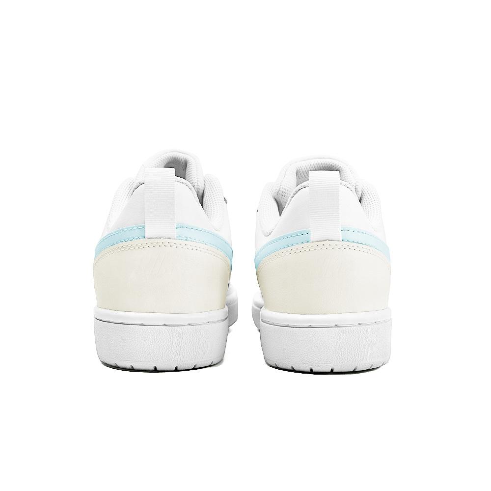 Nike Court Borough Slip Resistant Abrasion Resistant Low top Skateboard Shoes Women's Blue Beige White BQ5448-100(Team746-)