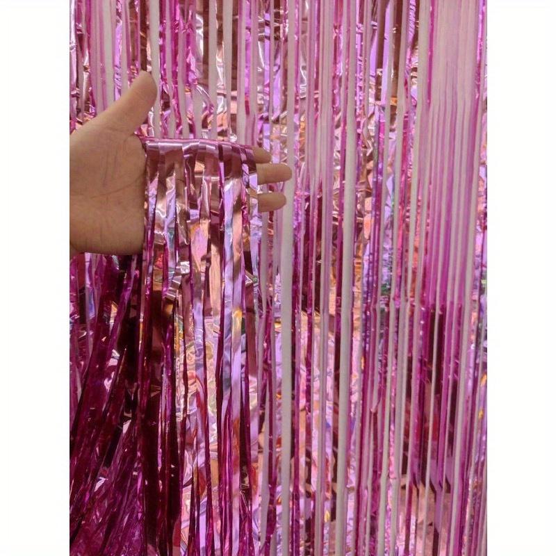 1pc Plastic Tassel Curtain, Modern Fringe Rain Curtain For Party