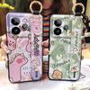 Kickstand Anti-dust Phone Case For Realme GT7 Pro Soft case Cute Silicone Protective Cartoon Fashion Design Ring Lanyard