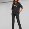 PUMA Logo Print Round Neck Loose Short Sleeve T-Shirt Women Tops Black 676650-01