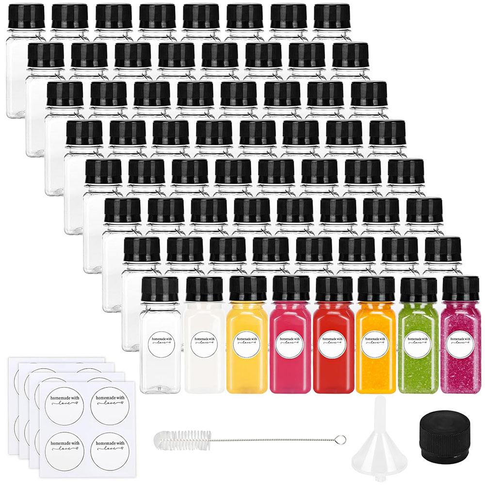 

2oz Shot Bottles with Caps,Empty Juice Bottles for Juicing,Reusable Juice Containers for Milk Ginger Shots Drinking Beverages 2oz 6PCS