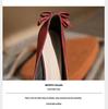 Women's High Heel Bow Shoes - Wine Red/Black (Autumn/Winter Collection)