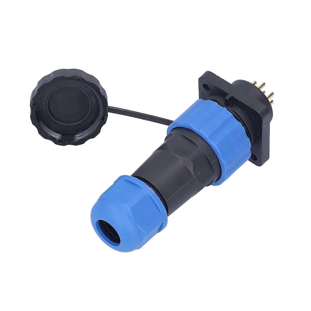 Waterproof Plug Socket Square Aviation Power Connector Butt Terminal Adapter AC 380V SP207 Pin