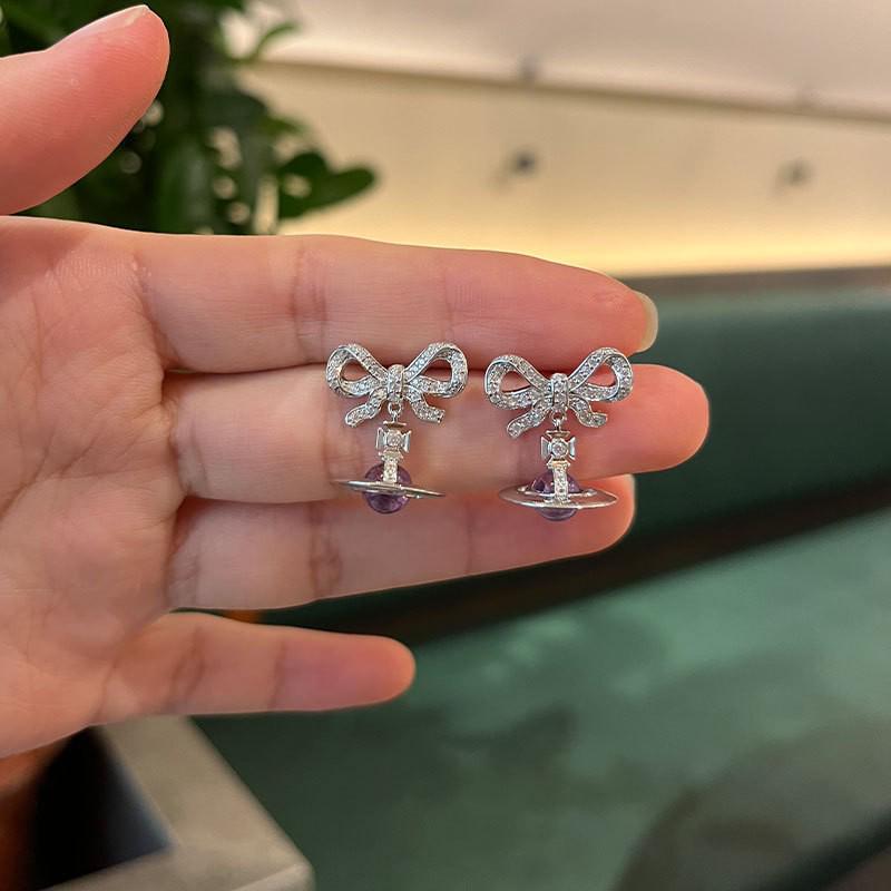 Westwood Saturn Choker Necklace: High Version, Medium Size, Women's 10MM Beads, Logo Clasp.