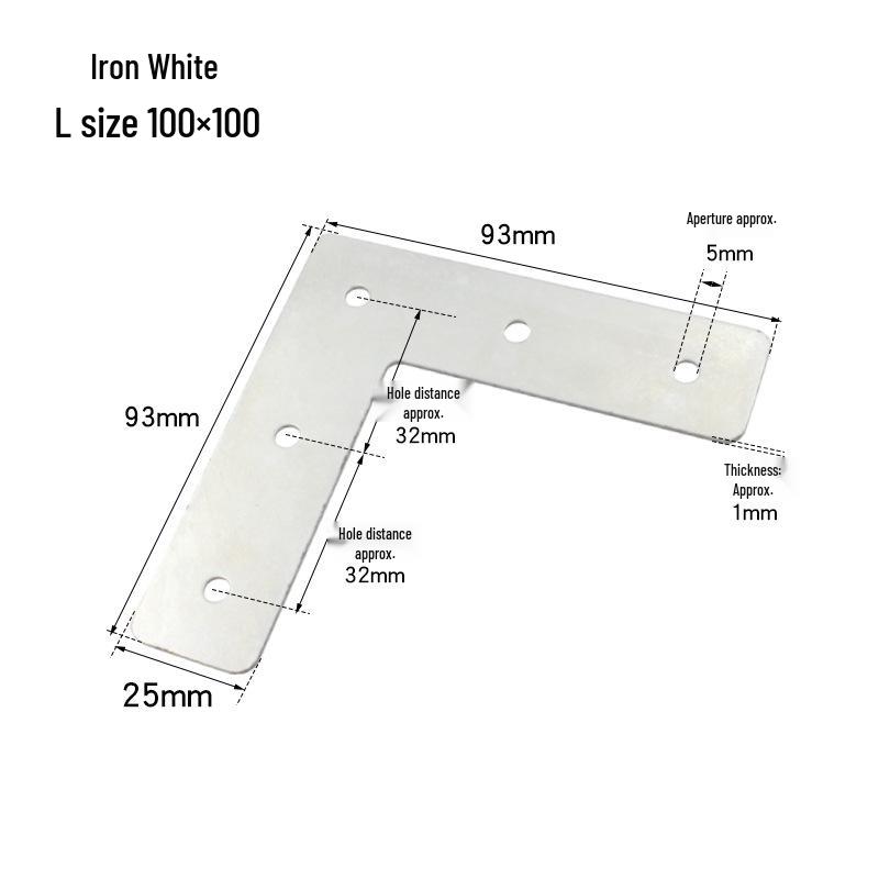 90° TL Type Cold-Rolled Steel Angle Iron Shelf Support Connector