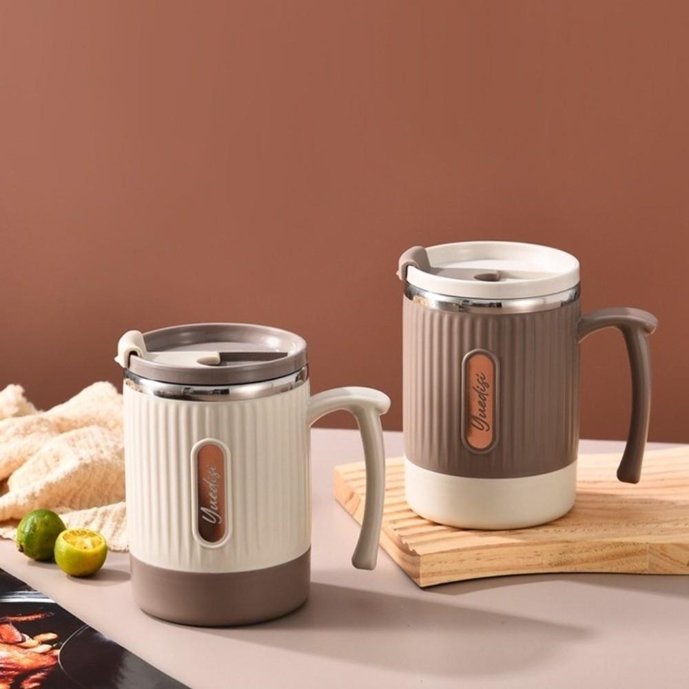 Seal Lid Spoon Coffee Mug Large Capacity Tea Drinking Cup Thermal Insulation Cup  Students Use
