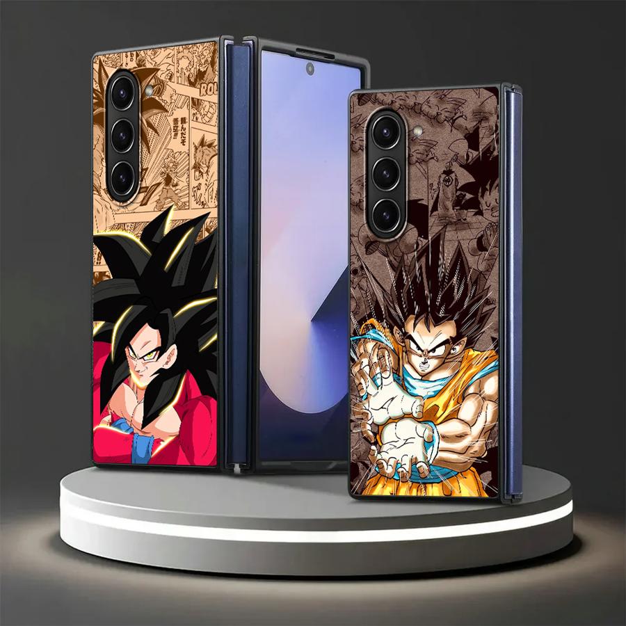 Coque pour Samsung Galaxy ZFold6 ZFold3 Z Fold 7 6 5 4 3 ZFold5 ZFold7 ZFold4 Coque Arrière de Téléphone Anime Dragon Balls