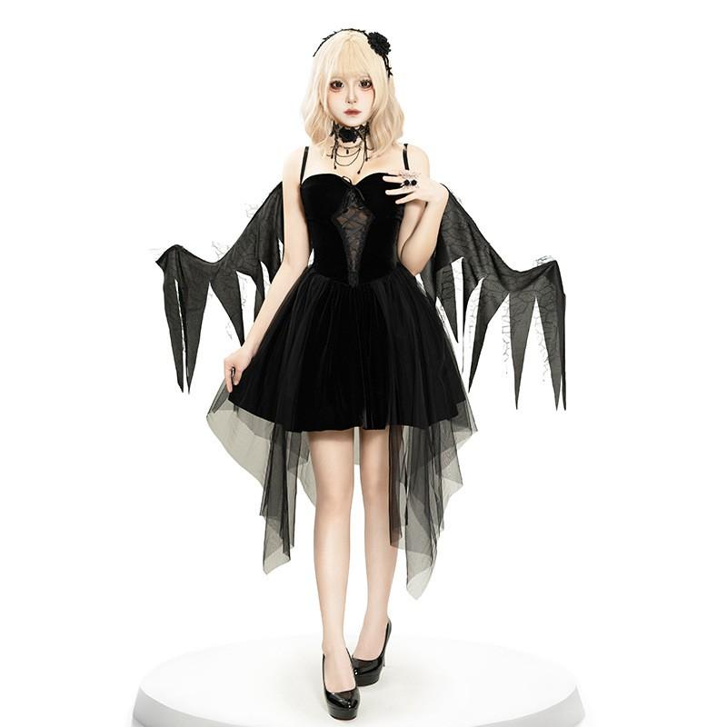 Dark Angel Vampire Halloween Costume Women Cosplay Outfit Fantasy Party Dress S M L XL