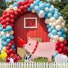 Cartoon Animal Standing with Wheels Pig Aluminum Film Balloon Cartoon Pig Balloon Children's Birthday Party Toy Balloon