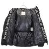 Moncler [Guter Zustand/Modell 2020] MONTCLA Moncra Innenlogo Bestickte Linie Kapuzen-Daunenjacke 0 schwarzGebraucht