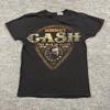 Johnny Cash Der Mann in Schwarz Gitarrenplektrum T-Shirt Klein 17x23 Schwarz