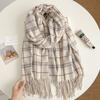 Scarf Women's Winter Premium Plaid Shawl Student Couple Warm Thickened Scarf