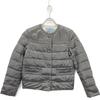 Prada 29B831 Gray Triangular Plate Collarless Light Down Jacket 38 khakiUsed