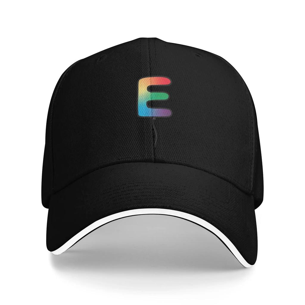 E Letter Baseball Cap Colorfull Cartoon Balloon Tennis Skate Sun-Proof Trucker Hat Men Women Fitted Retro Print Baseball Caps