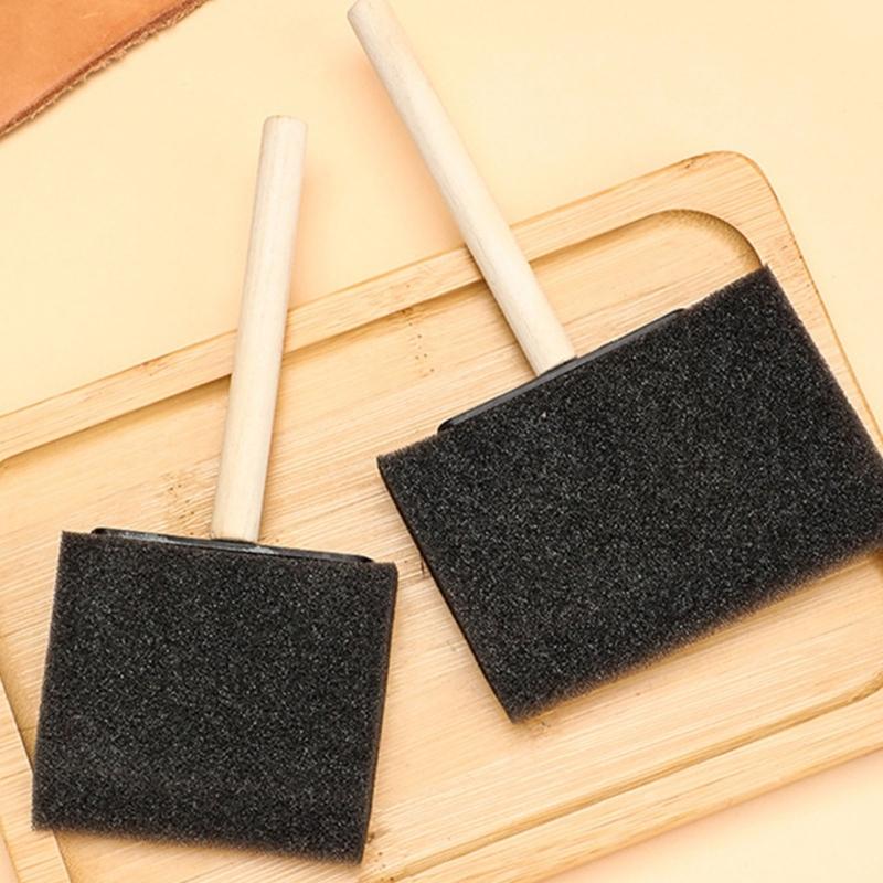Sponge Brushes Set For Painting And Crafting With Foam Heads And Ergonomic Wood Grips for Various Painting Coloring Task