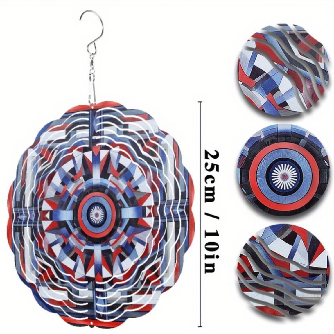 

10 Inch Line Art Spinner Metal Kinetic Sculpture for Halloween Indoor Outdoor Garden Decor Wind Chime Yard Ornament 01A