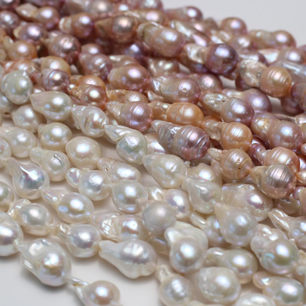 1String, Luxury Natural Shell Mother of Pearl Beads, 12-15mm, Baroque Irregular Loose Spacer Beads for Jewelry Making DIY, Women Wedding Crafts 36cm