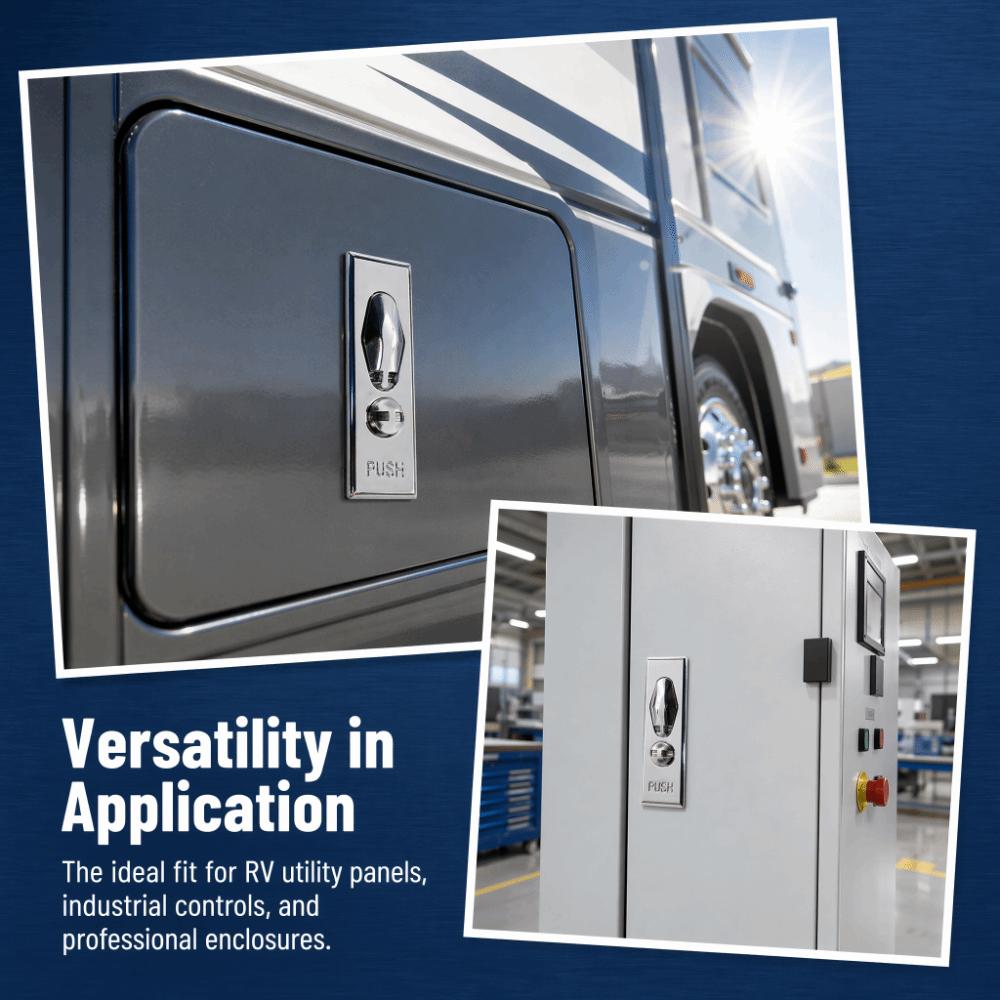 Brushed Flat Lock with Key Distribution Cabinet Door Lock Metering Lock  Distribution Box