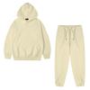 Kinder Hoodie Set 320G Waffelstrick Dick Einfarbig Jungen Mädchen Freizeit Sportbekleidung Zweiteiliges Outfit