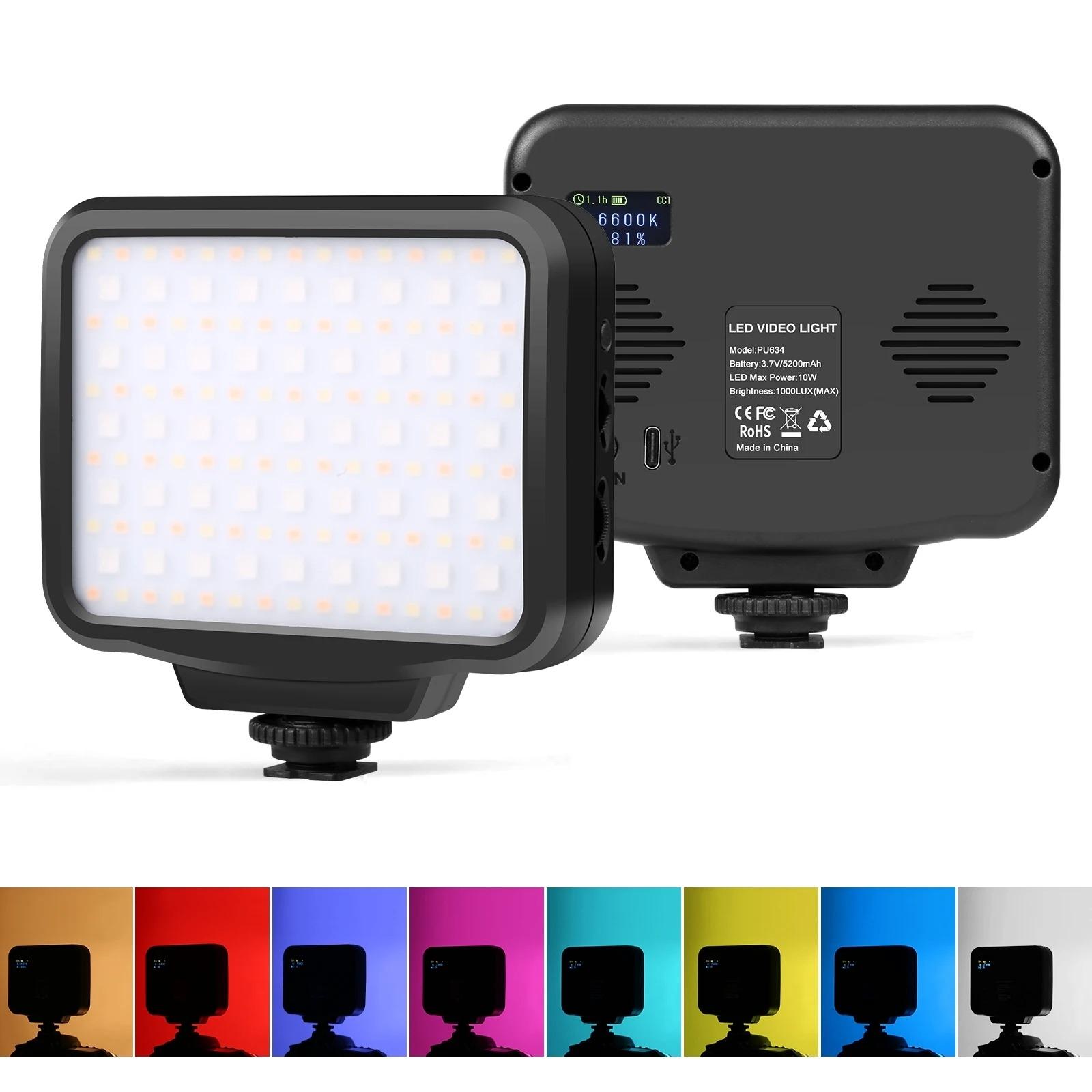 

Portable Rgb Led Camera Light, 2500-9900k Full Color Handheld Fill Light For Photography And Video чорний