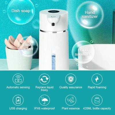 420ML Stor Kapacitet Automatisk Smart Sensor Tvåldispenser Väggmonterad Elektrisk Skum/Vätska Modell Hand Diskning Pump Maskin
