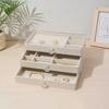 Dustproof Flannel Jewelry Storage Box Stackable Drawer Jewelry Box  for Home