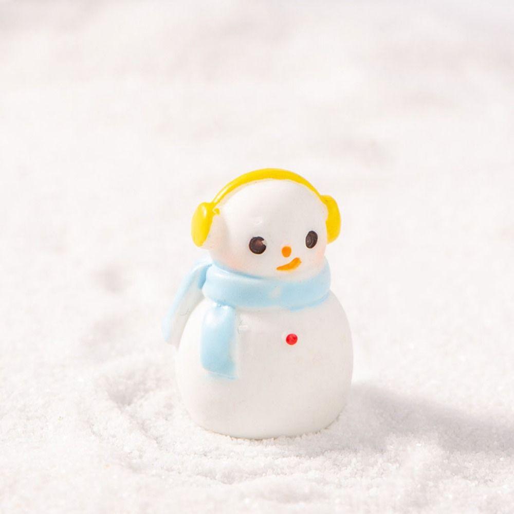 Смоляные Рождественские Фигурки Дед Мороз Снеговик Пингвин Кролик Рождественские Безделушки Многоцветный Миниатюрный Сад Феи Статуэтка Животного