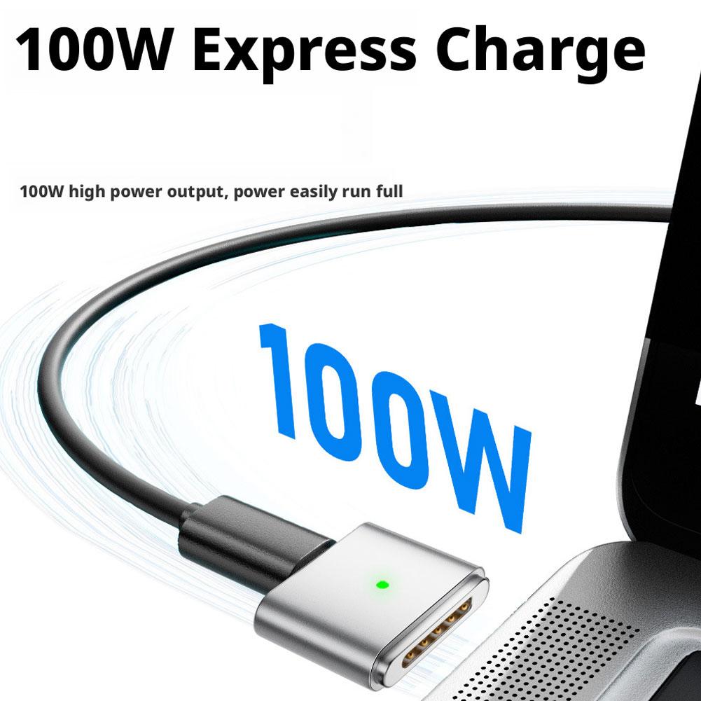 USB Type C To MagSafe Magnetic Charging Cord Converter  Laptop Charging for MacBook Pro for Air 100W MAX  for M1/M2/M3/M4