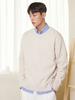 AYIHOLIC CASHMERE Cashmere-Like Round Cable Knit Oatmeal #5 Color